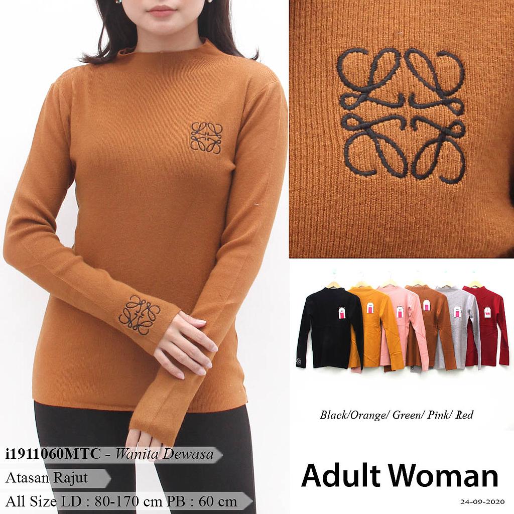 YQH-MS297 LO. atasan rajut variasi bordir