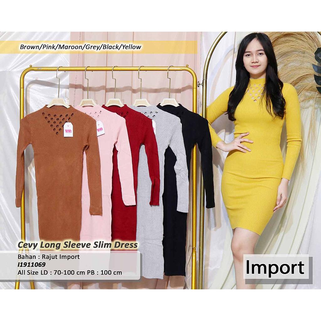 Cevy Long Sleeve Slim Dress