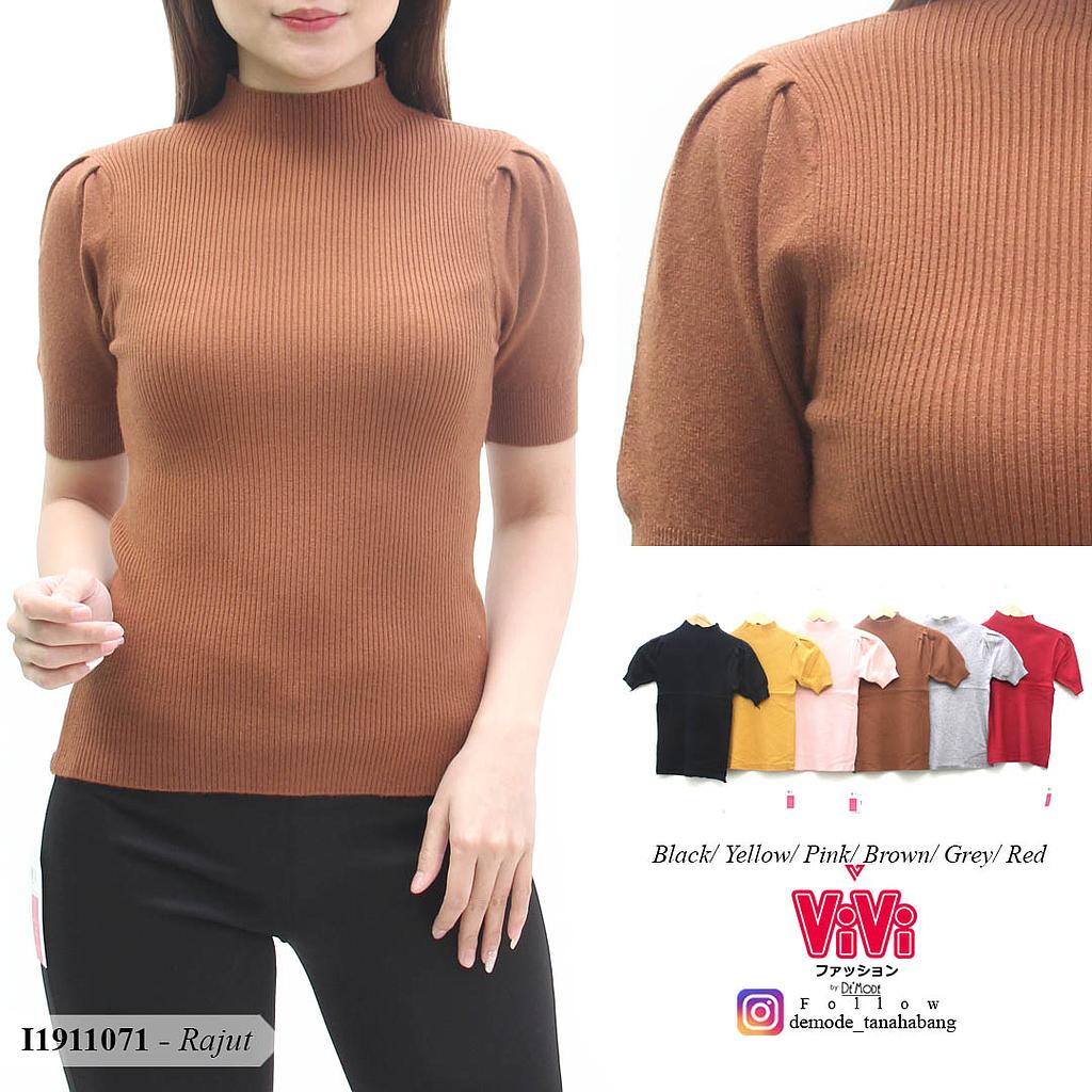 YQH-MS1102 Inna atasan rajut lengan puff