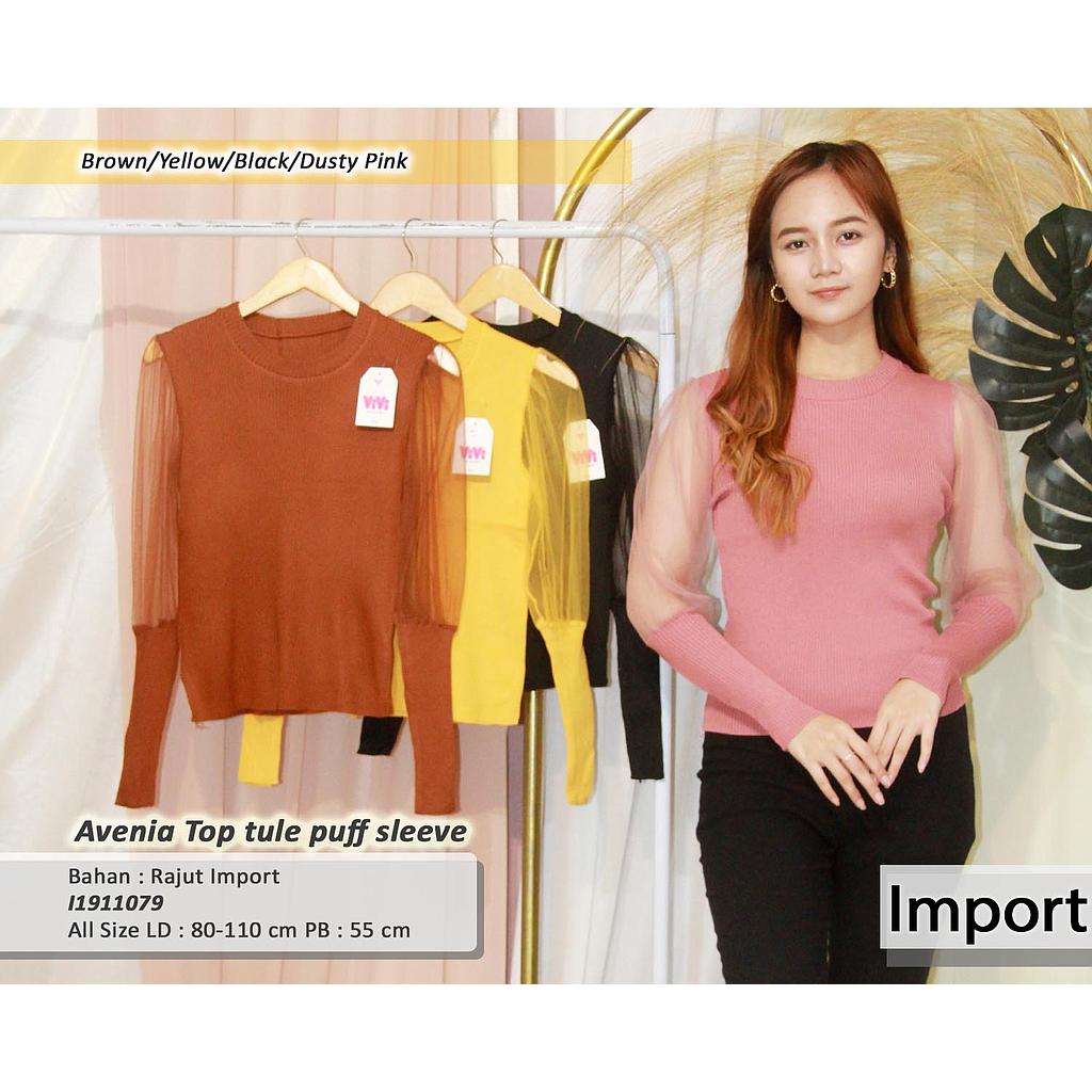 venia Top Tule Puff sleeve