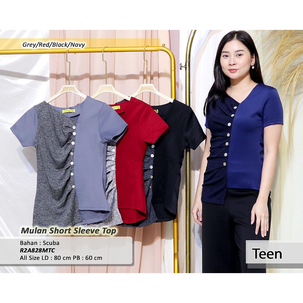 Mulan short sleeve ruffle top
