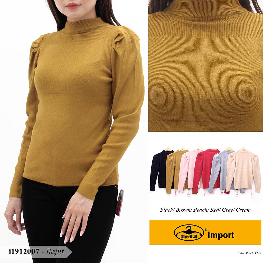 YQH-MS623-2 Jenny atasan rajut lengan puff panjang