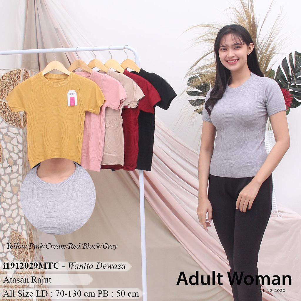 YQH-MS888-1 Sara atasan rajut tangan pendek