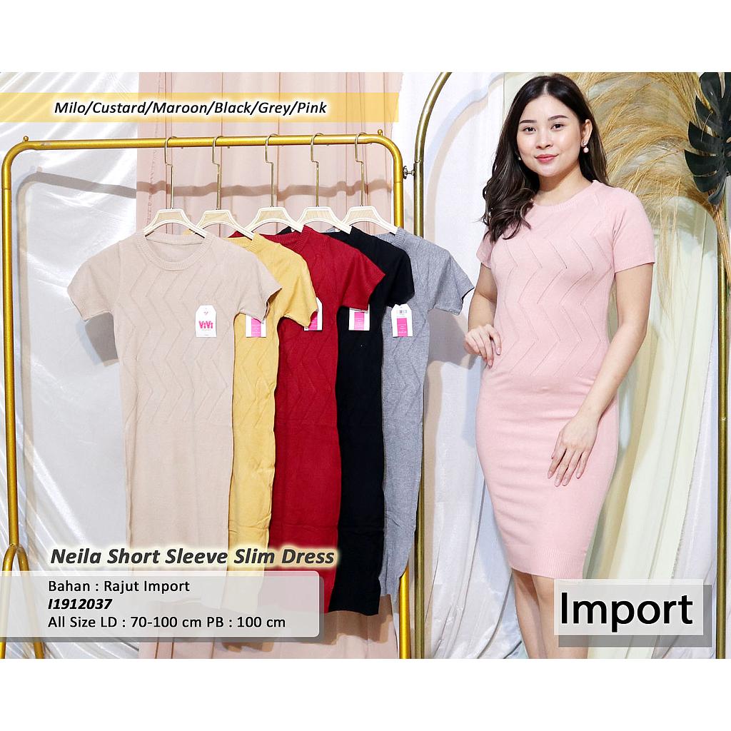 Nela short sleeve slim dress