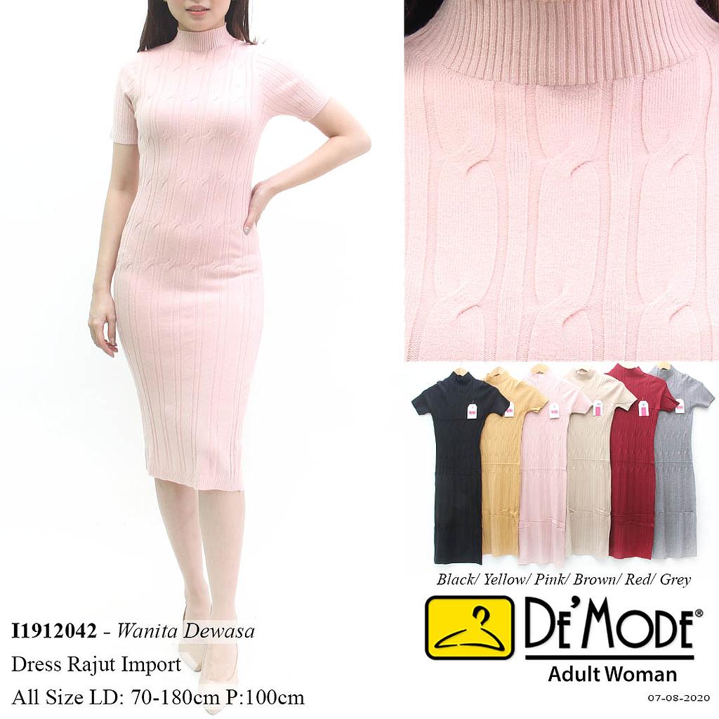 YQH-MS125A-1 Nania dress rajut tangan pendek