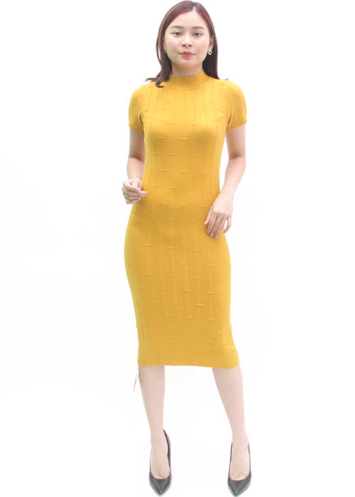 Tanisa dress rajut tangan pendek