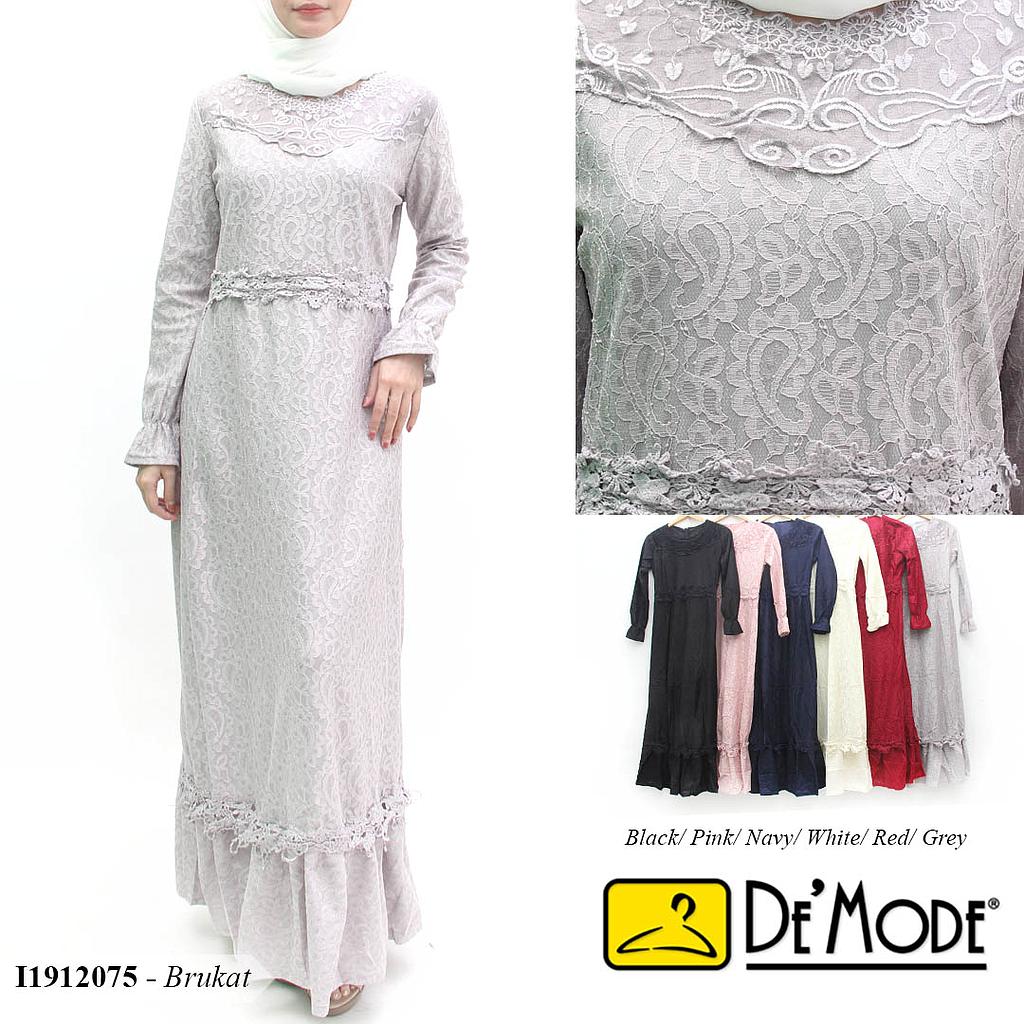 ZHH-MS18158 Ananda dress brukat lengan karet