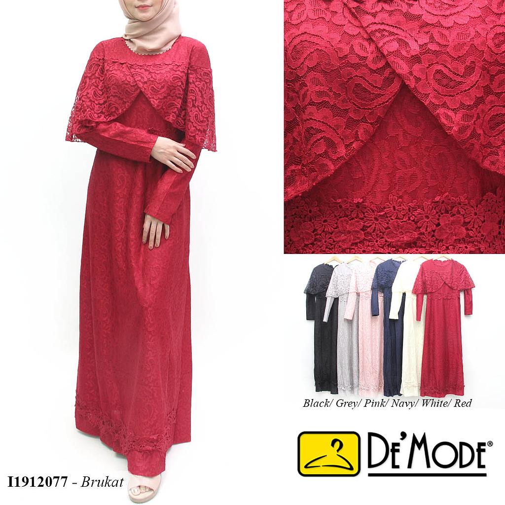 ZHH-MS18160 Sarrah dress brukat kep silang