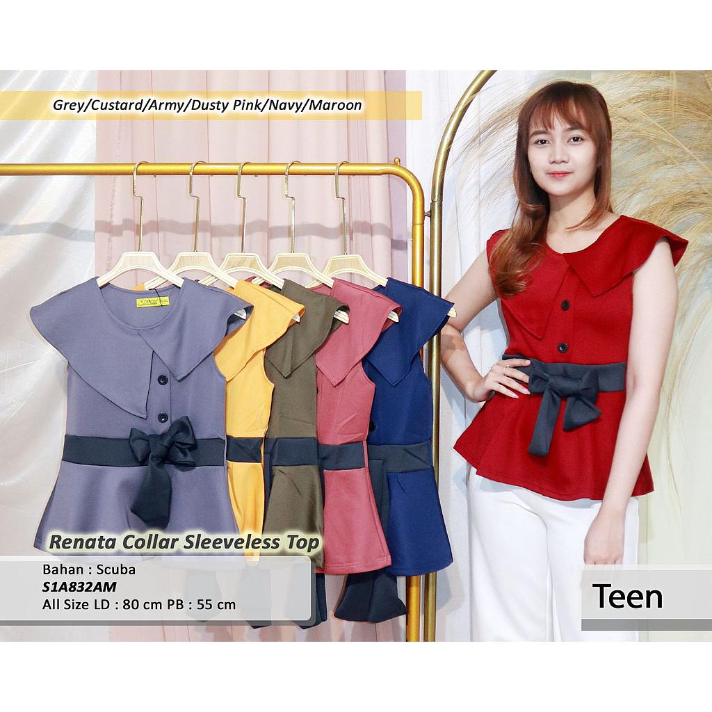 Renata collar sleeveless top