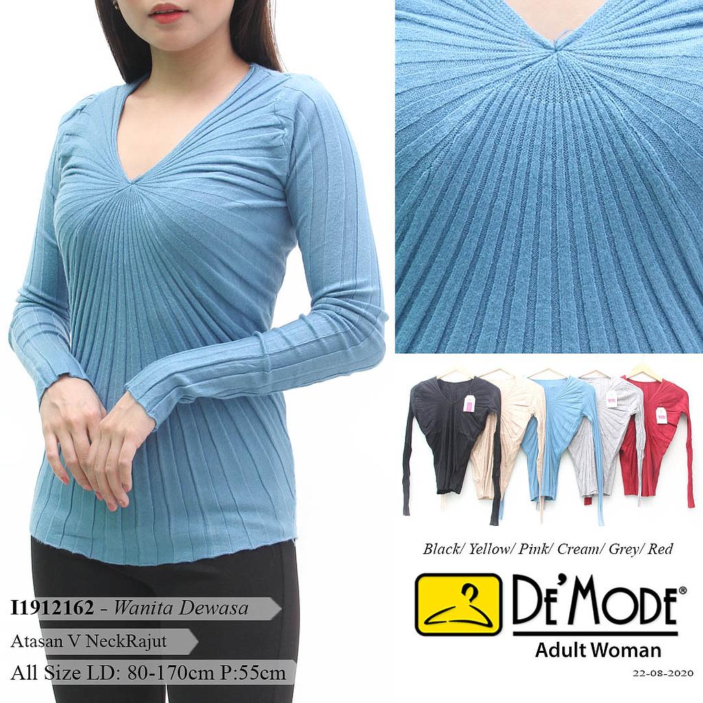 YQH-MS0510 Sabiva atasan rajut variasi plisket depan