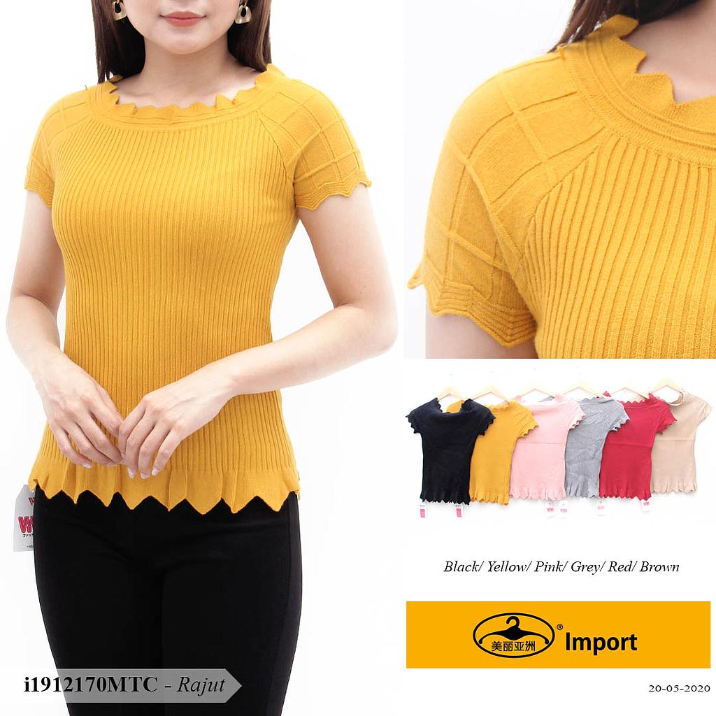 YQH-MS638-1 Mikka atasan rajut variasi zigzag
