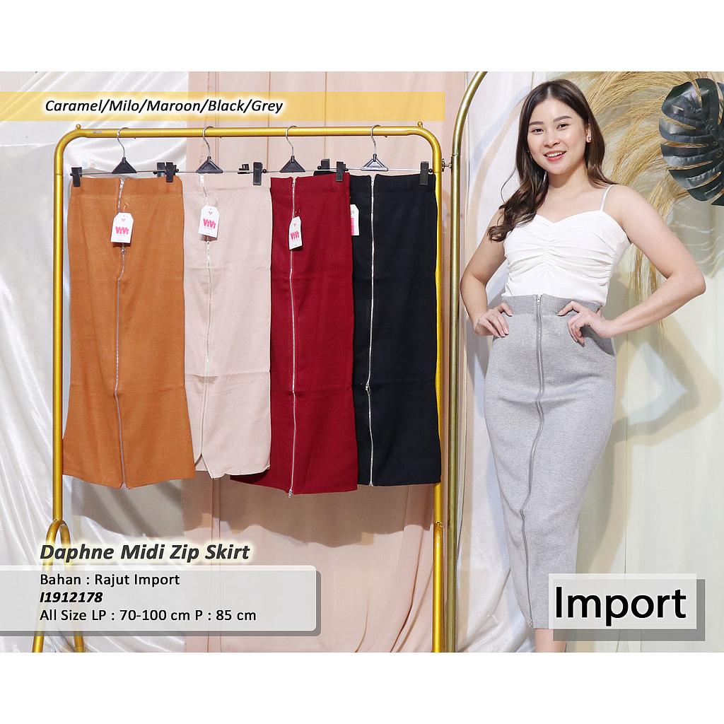 Daphne Midi Zip Skirt