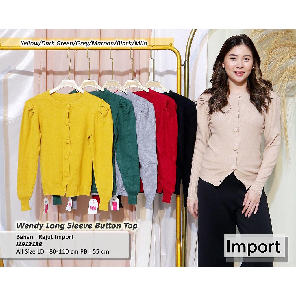Wendy long sleeve button top