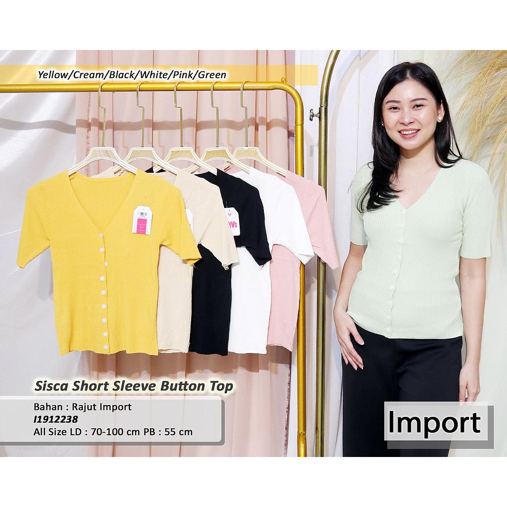 Sisca short sleeve button top