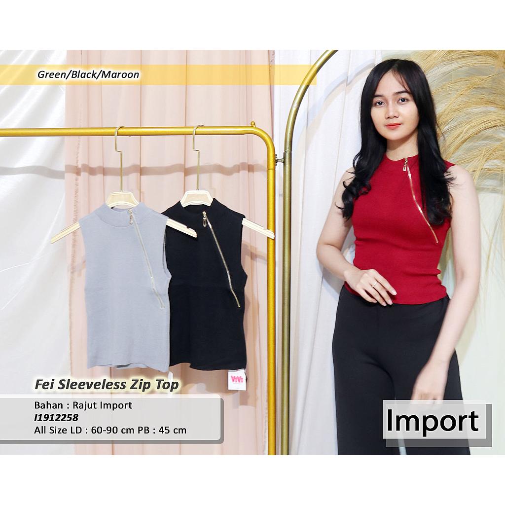Fei sleeveless zip top