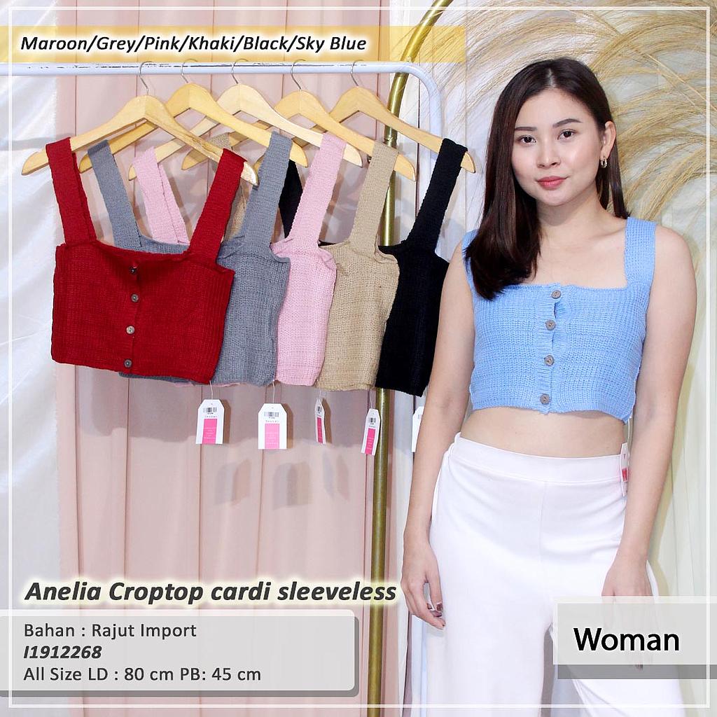 Anelia croptop cardi sleeveless