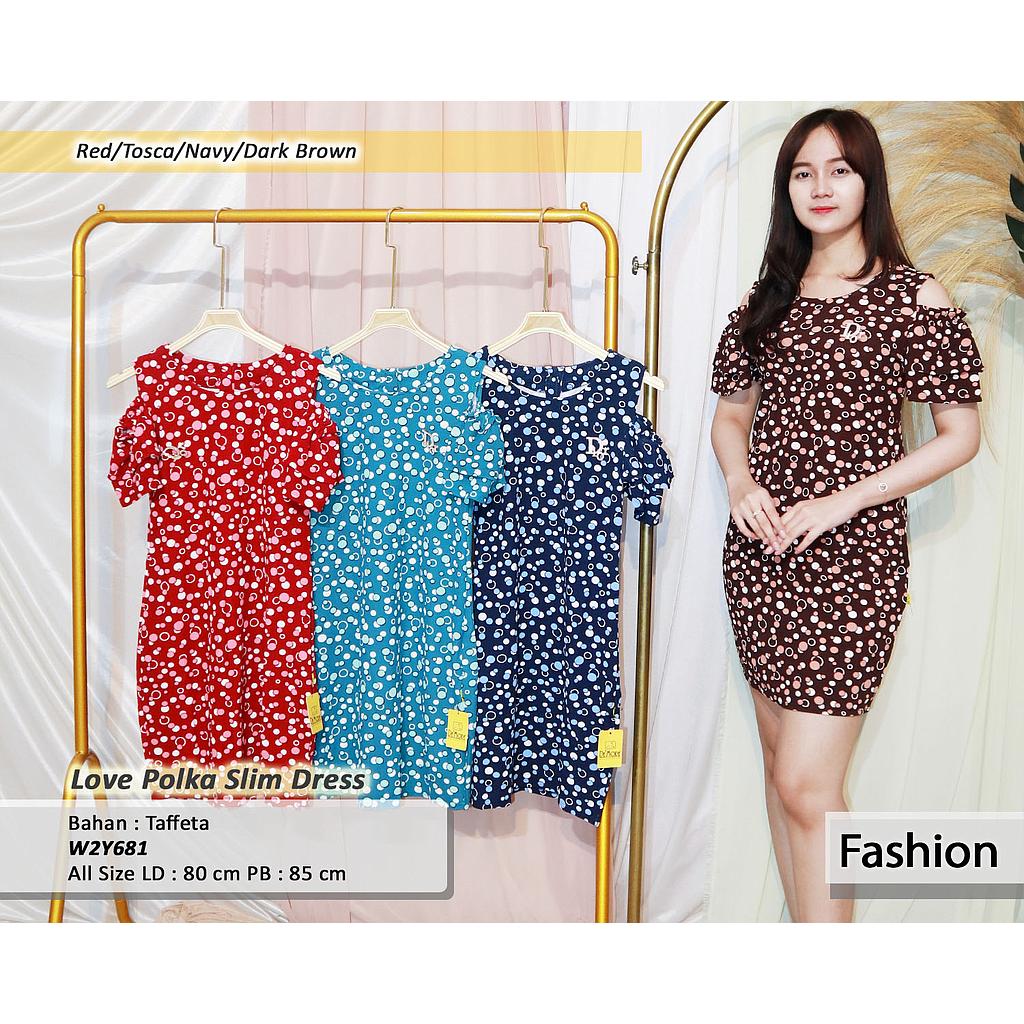 Love Polka slim dress
