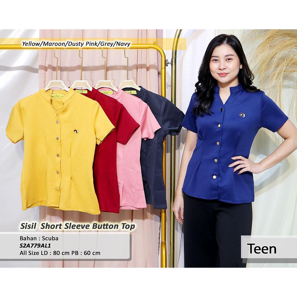 Sisil Short Sleeve Button Top