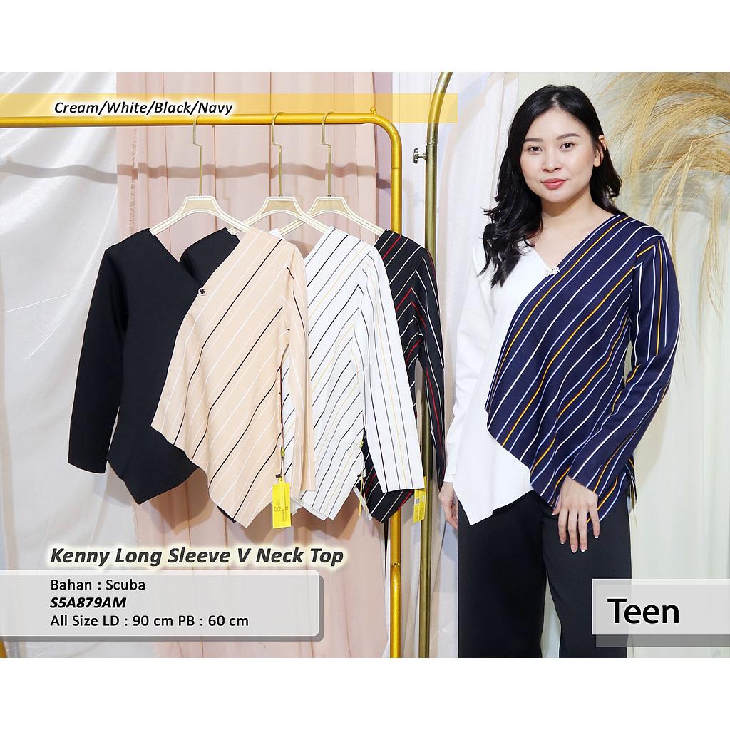 Kenny Long Sleeve V Neck Top