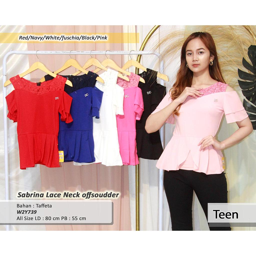 Sabrina Lace Neck offsouder