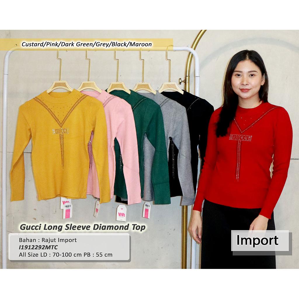 Gucci Long sleeve diamond Top
