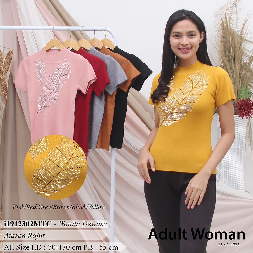 YQH-MS1303-1 Fur atasan rajut  motek