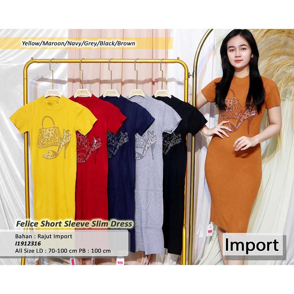 Dessy Short Sleeve Slim Dress