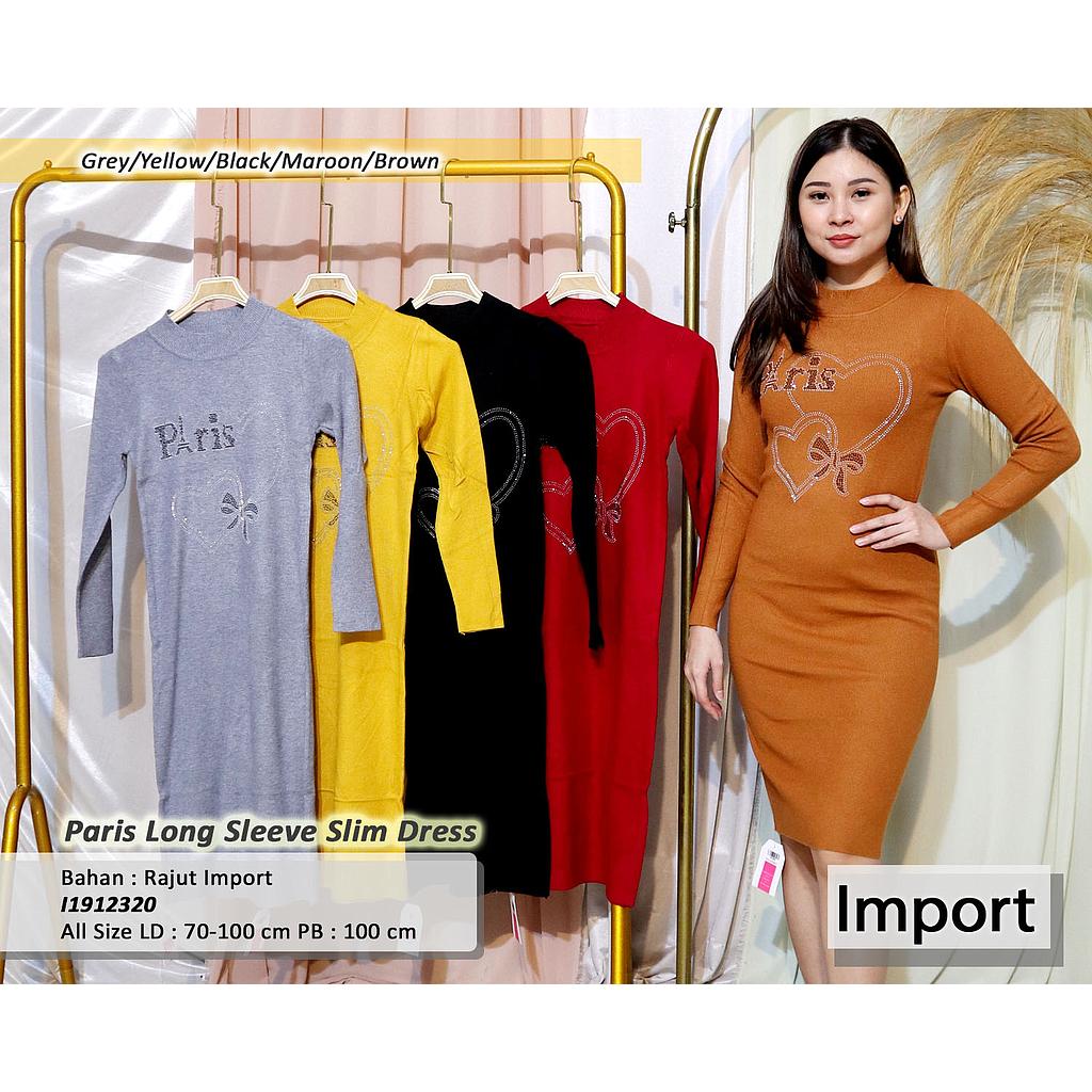 Paris Long sleeve slim dress