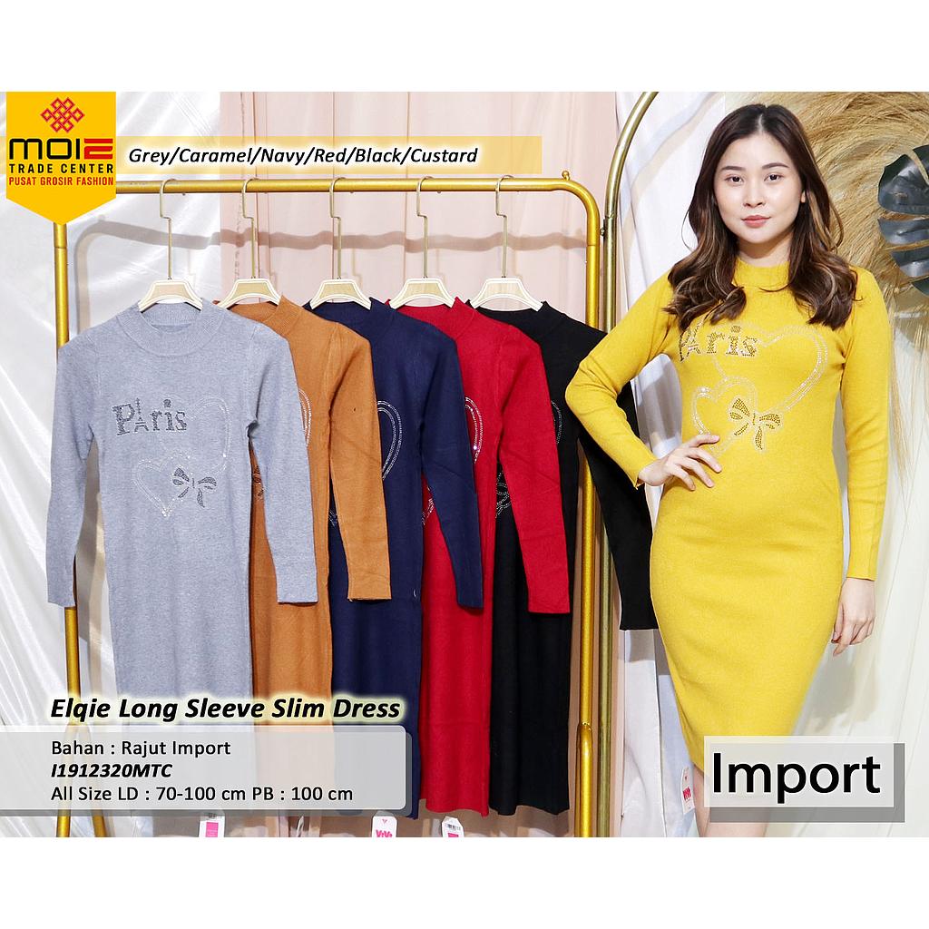Elqie Long Sleeve Slim Dress 