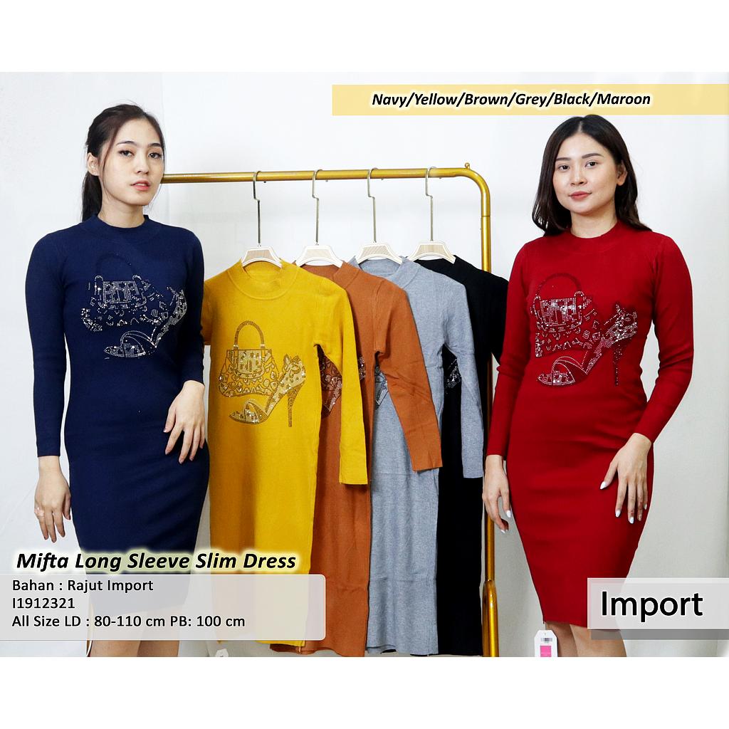 Mifta Long Sleeve Slim Dress (YQH-MS1302A-2)