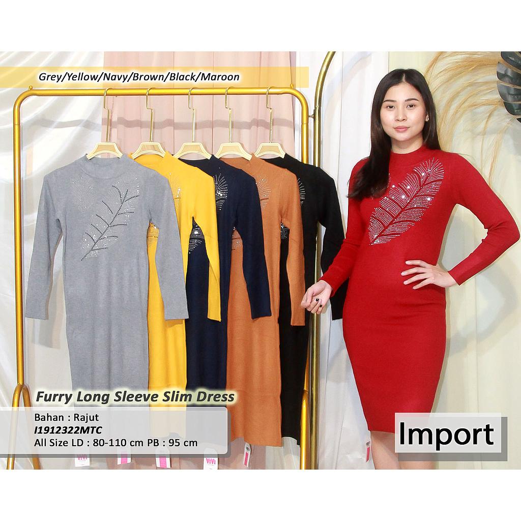 Furry long dress