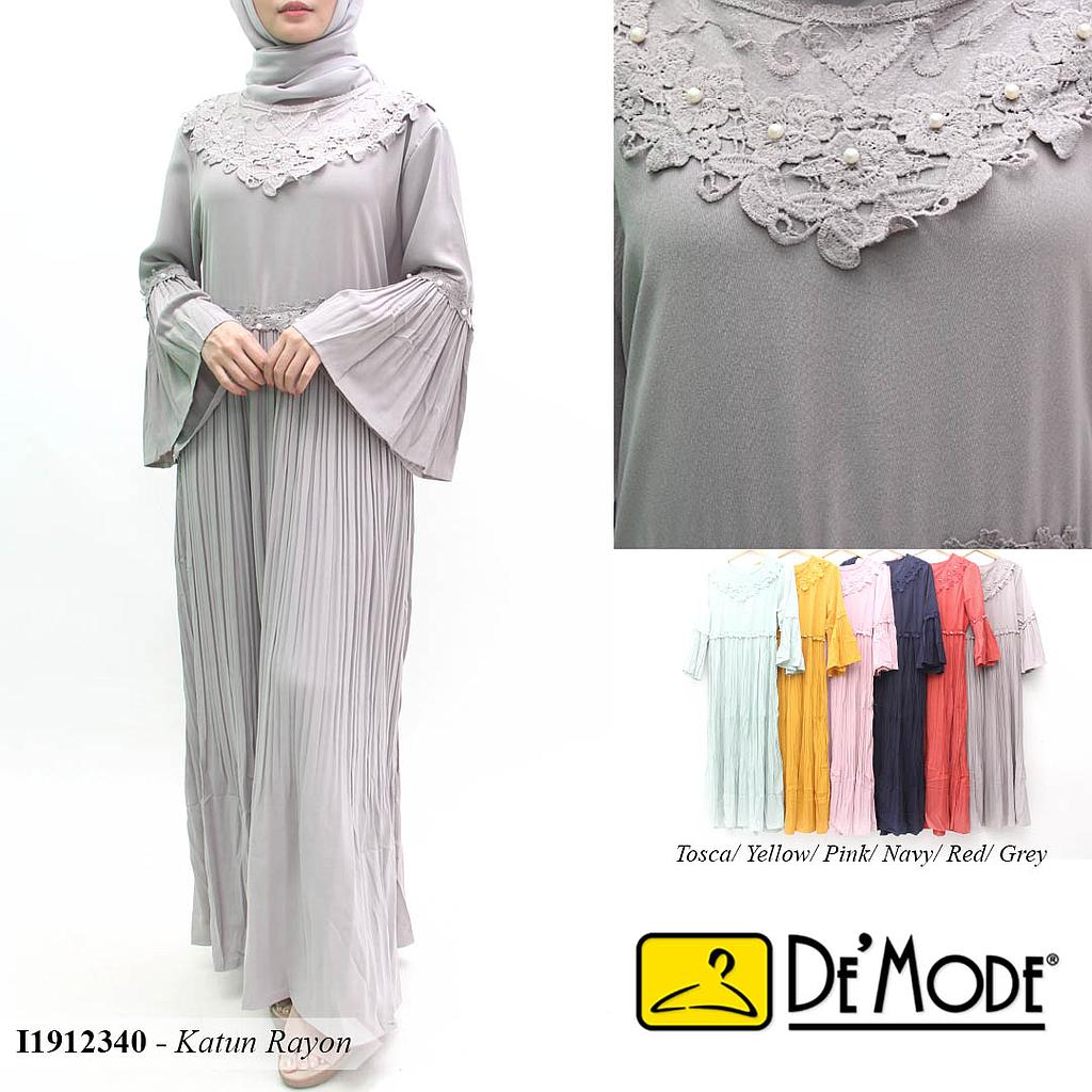 ZHW-MS082-2 Halimah dress plisket variasi renda