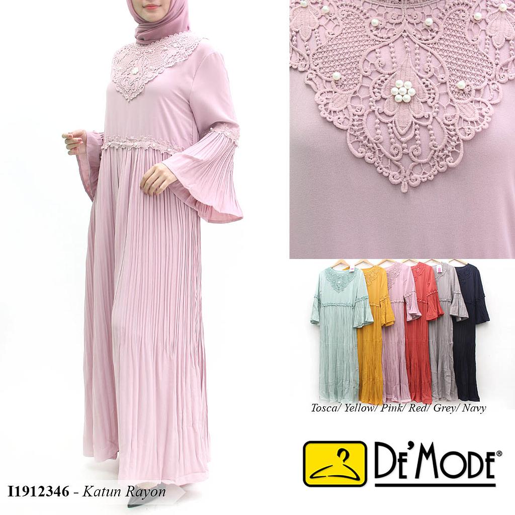 ZHW-MS119-2 Sarah dress plisket variasi renda