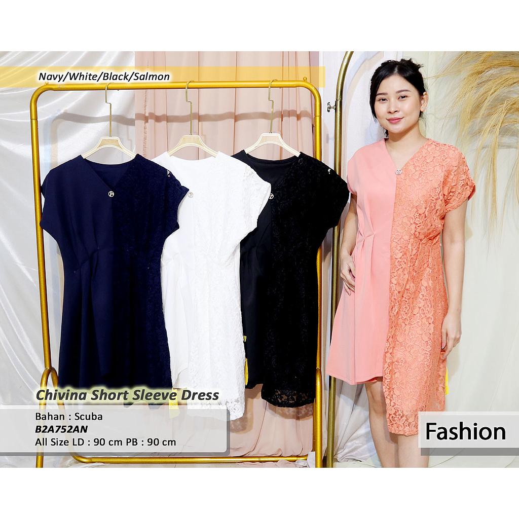 chivina shrot Sleeve dress