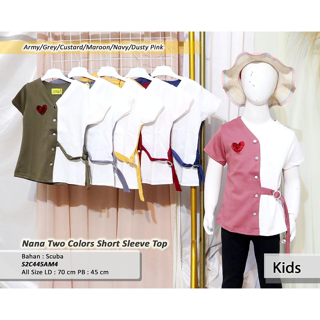 Nana two colors short sleeve top