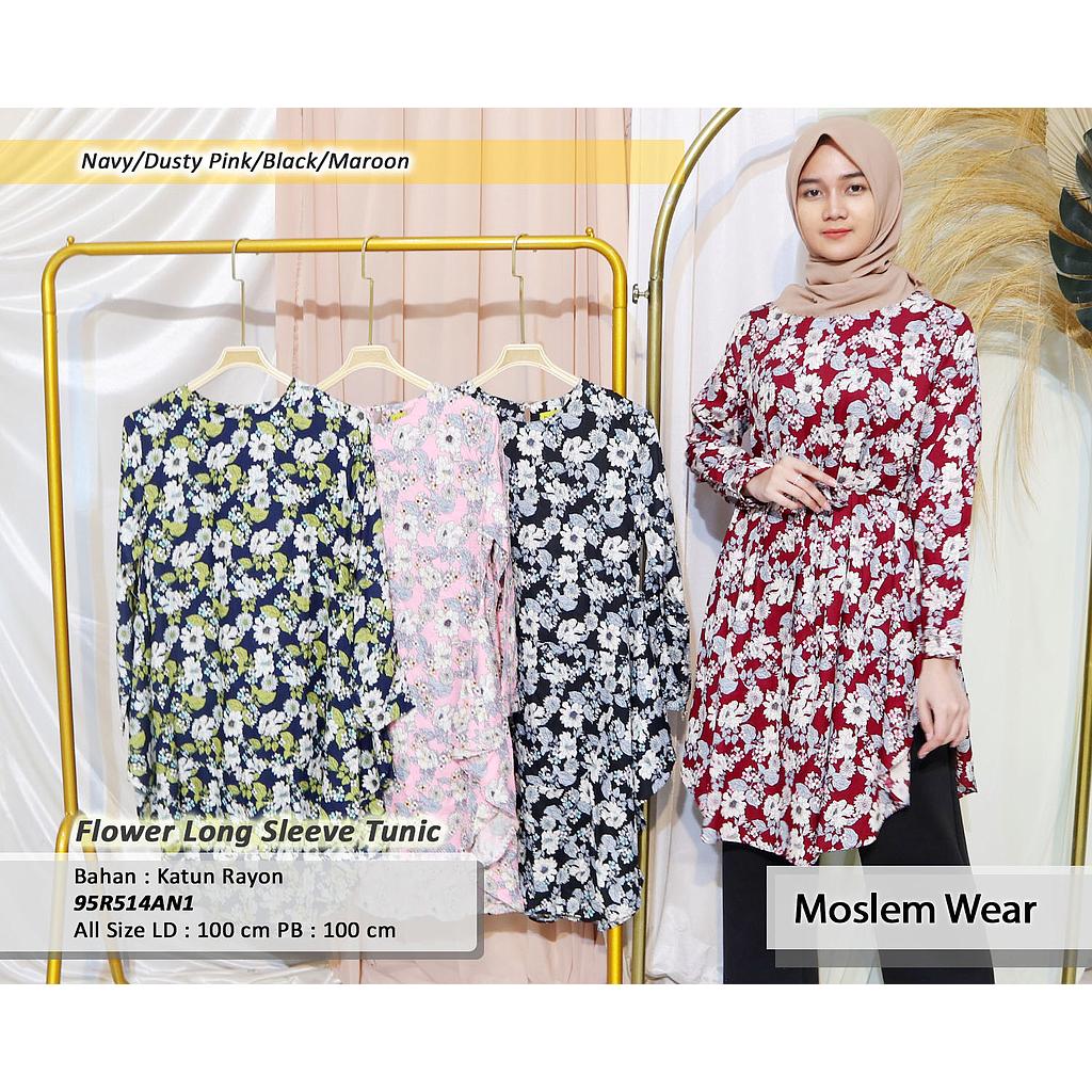 Flower long Sleeve tunic