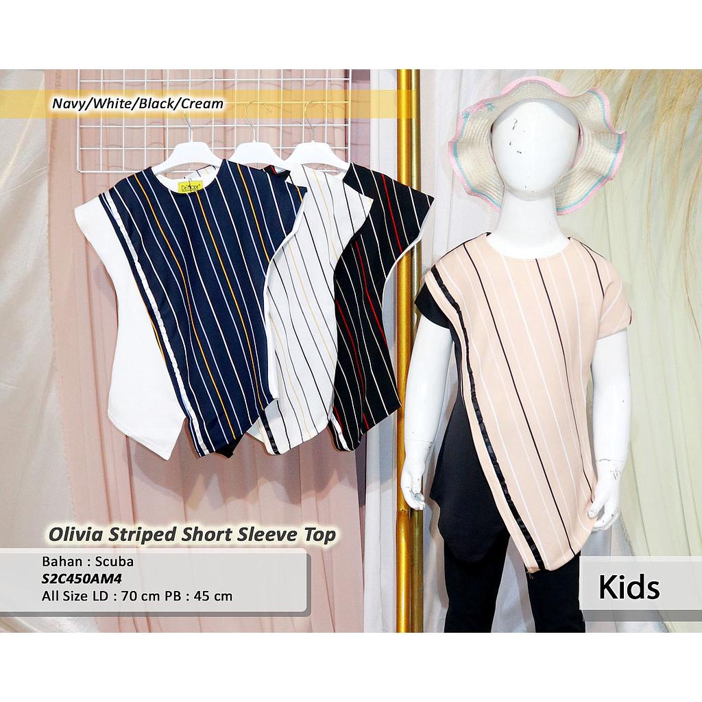 Olivis striped short sleeve top