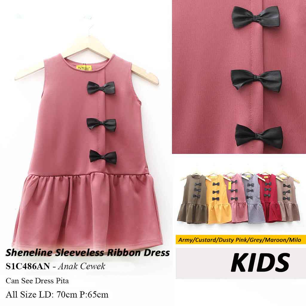 Sheneline sleeveless ribbon dress