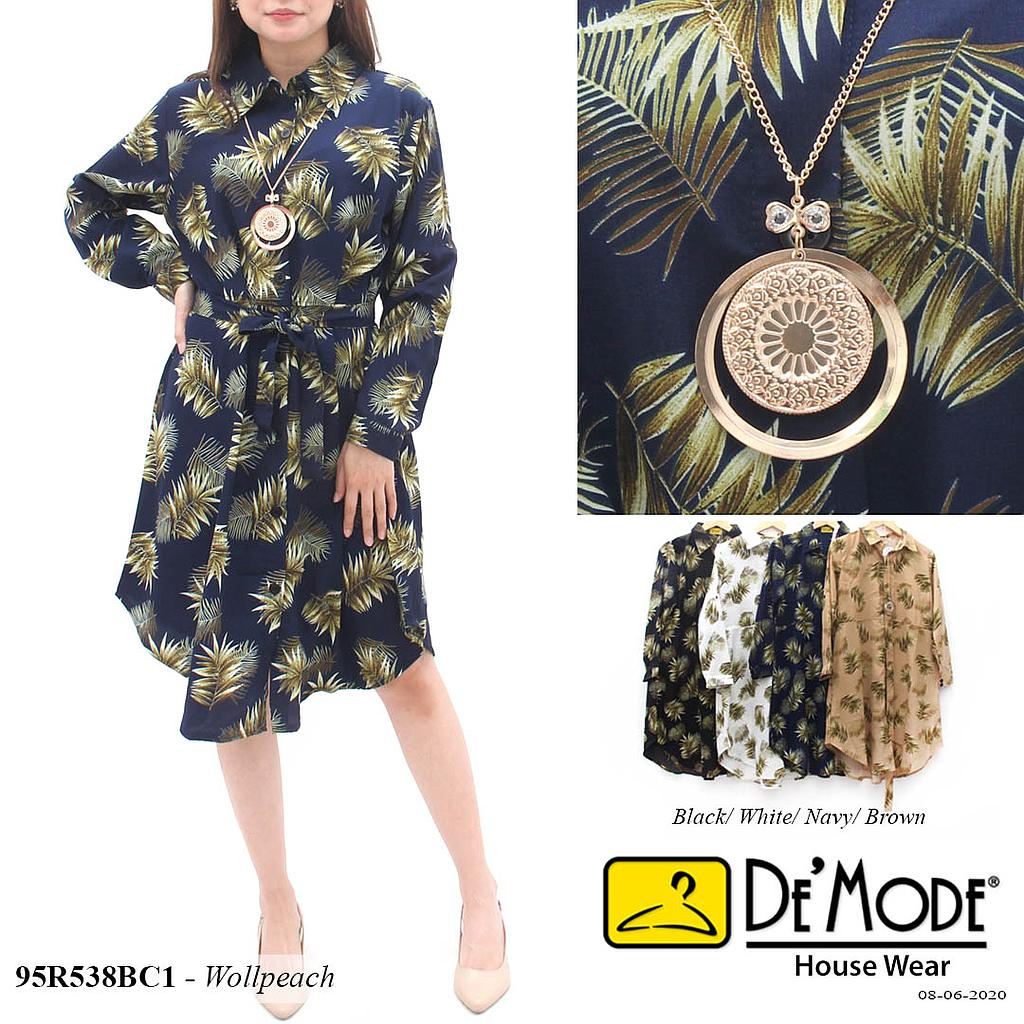 SHURA TUNIK KEMEJA FLOWIE + KALUNG
