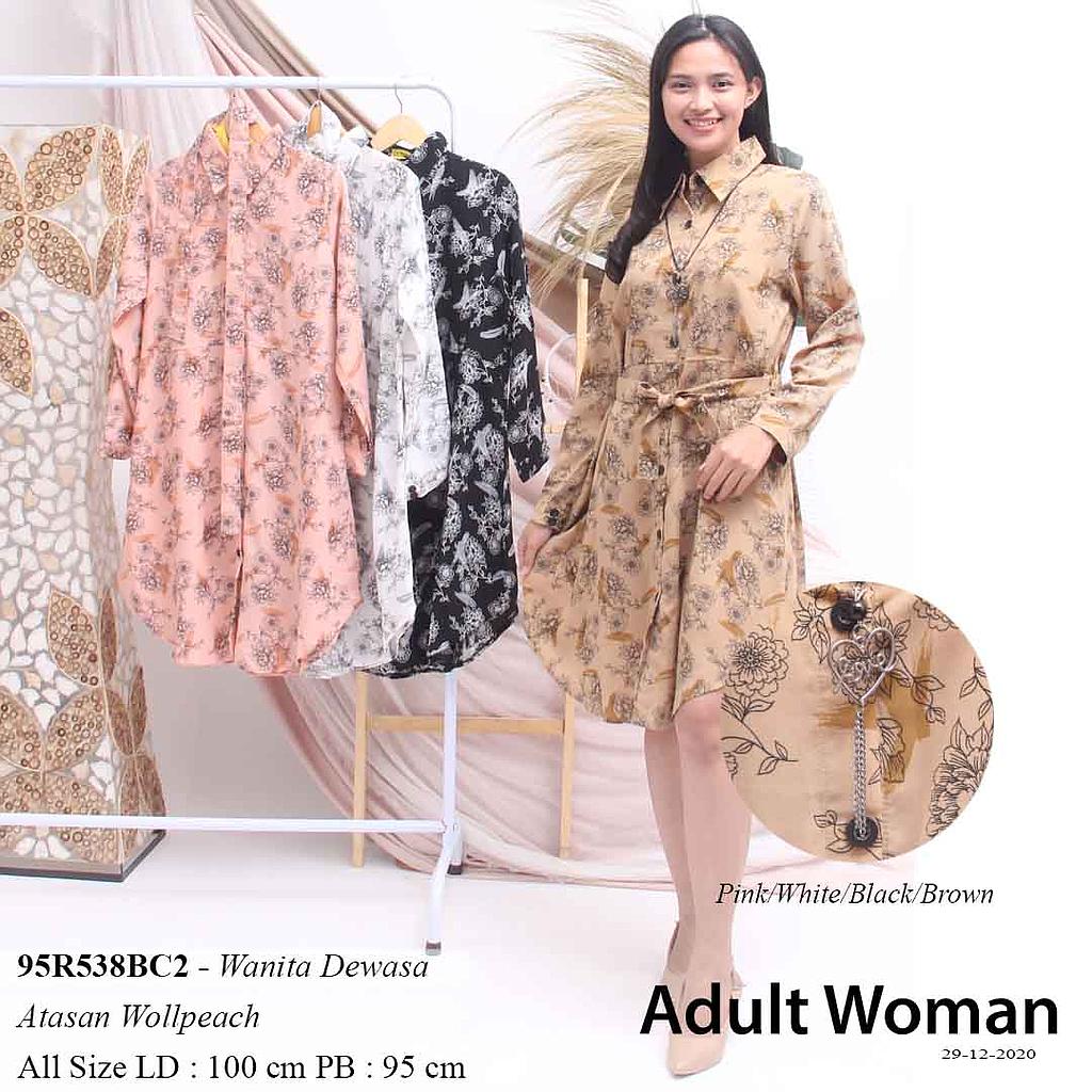 SHURA TUNIK KEMEJA FLOWIE + KALUNG