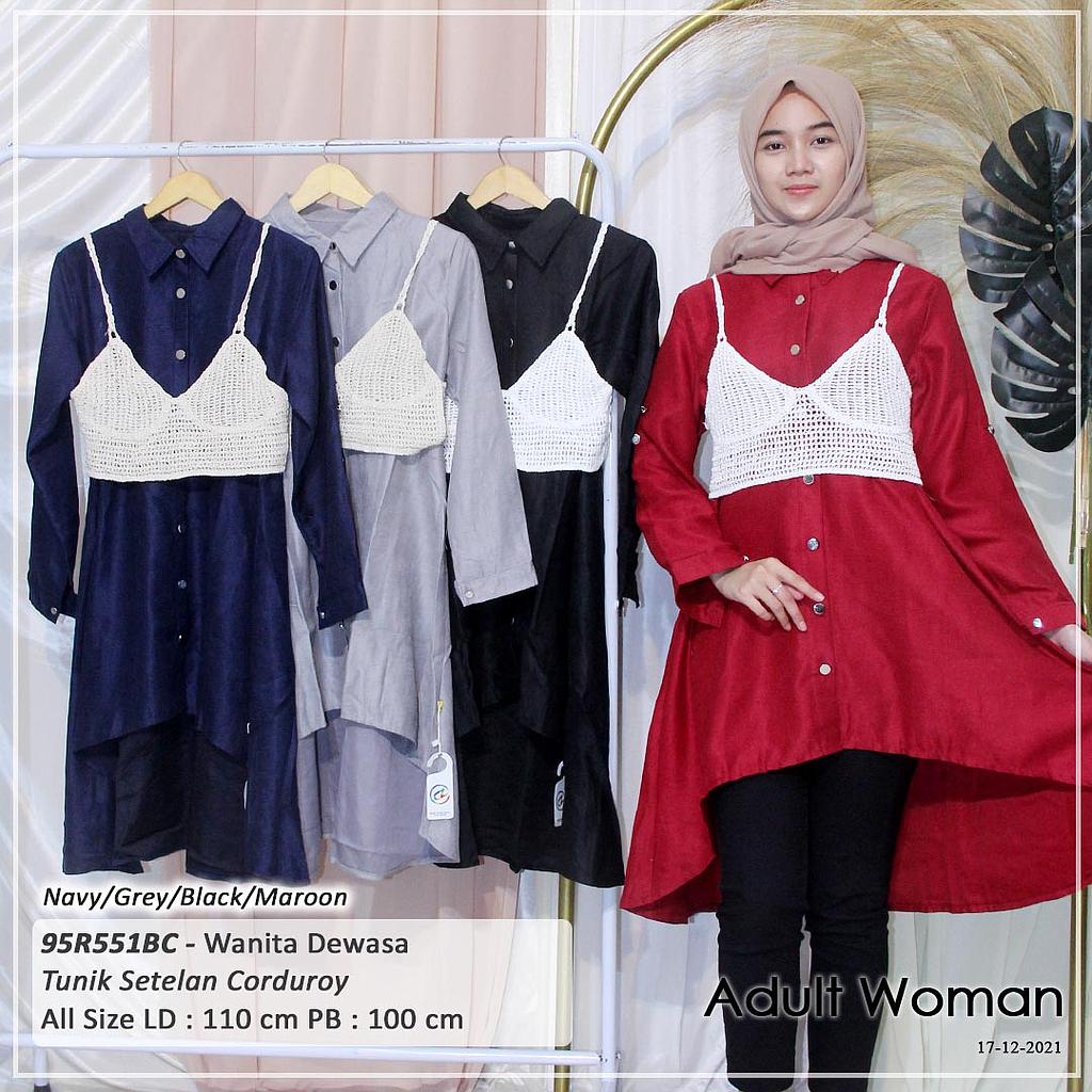 ZA. TUNIK KEMEJA FLOWY PITA + KALUNG