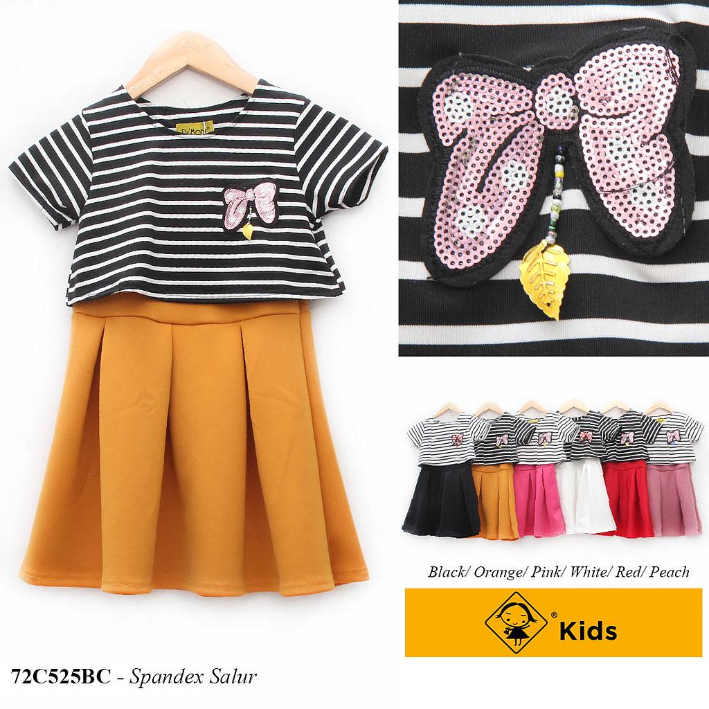 LINDA SETELAN DRESS KIDS + APLIKASI LOGO