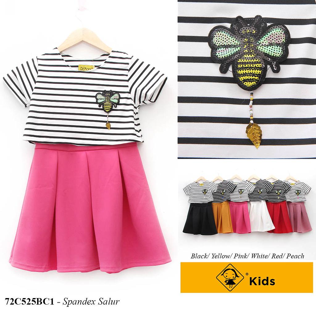 LINDA SETELAN DRESS KIDS + APLIKASI LOGO