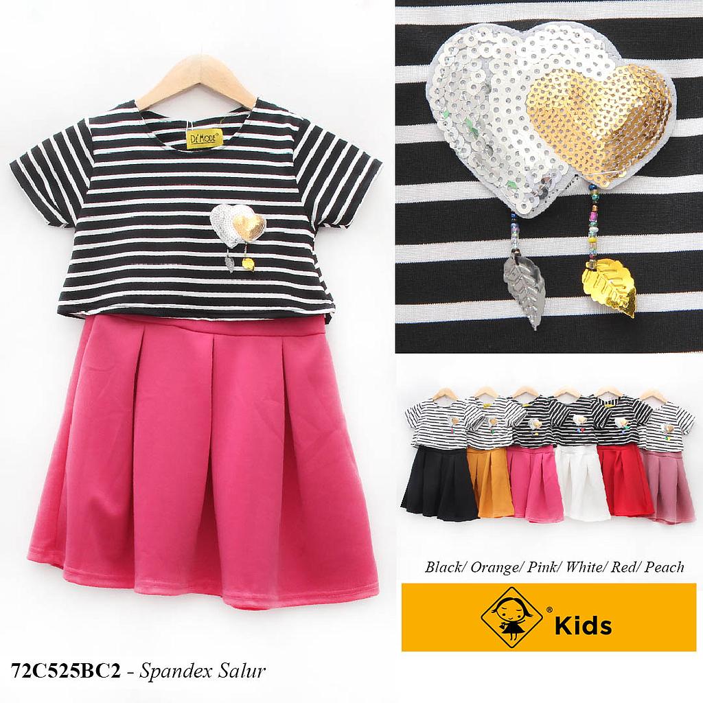 LINDA SETELAN DRESS KIDS + APLIKASI LOGO