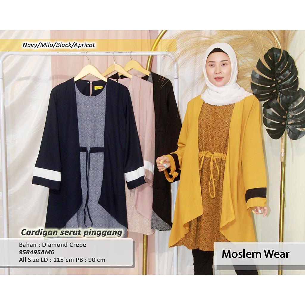 Cardigan serut Pinggang