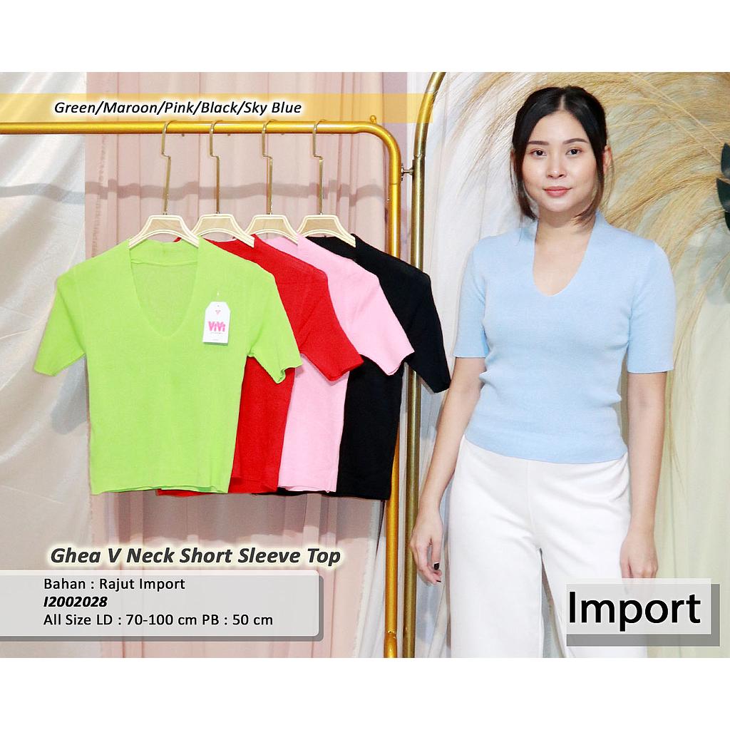 Ghea V neck short sleeve top