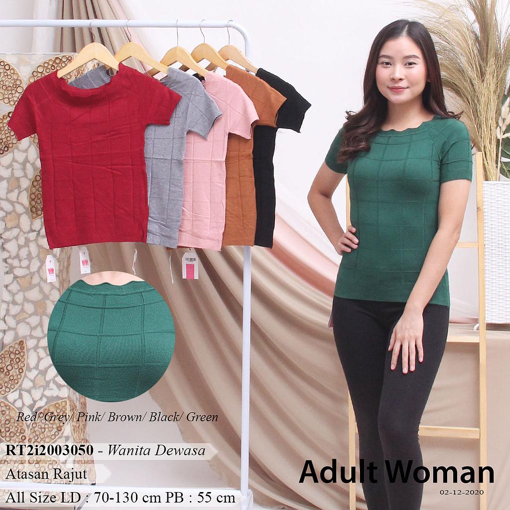 YQH-MS637-1 Wenna atasan rajut tangan pendek leher zigzag