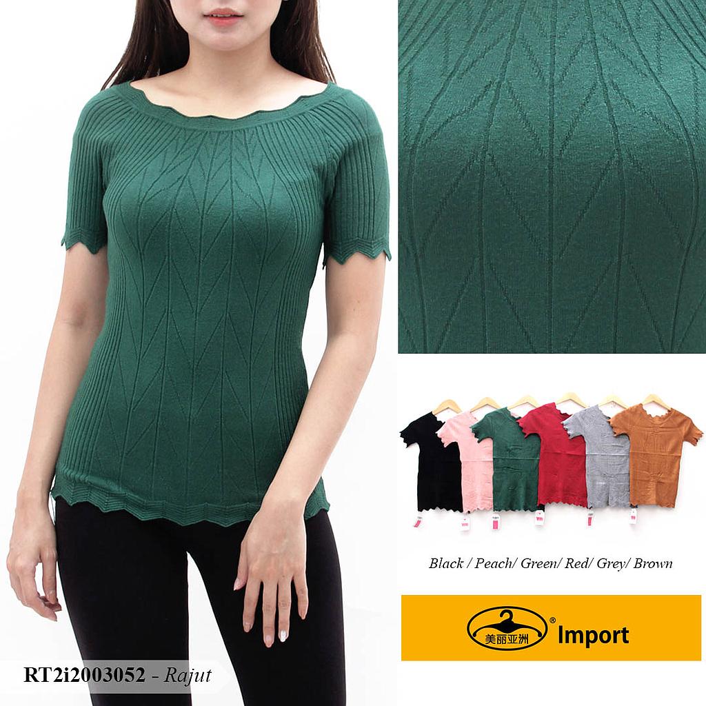 YQH-MS640-1 Tanika atasan rajut variasi zigzag