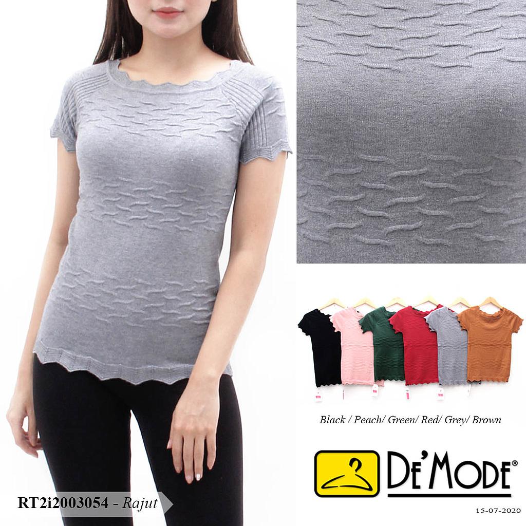 YQH-MS642-1 Monna atasan rajut leher zigzag