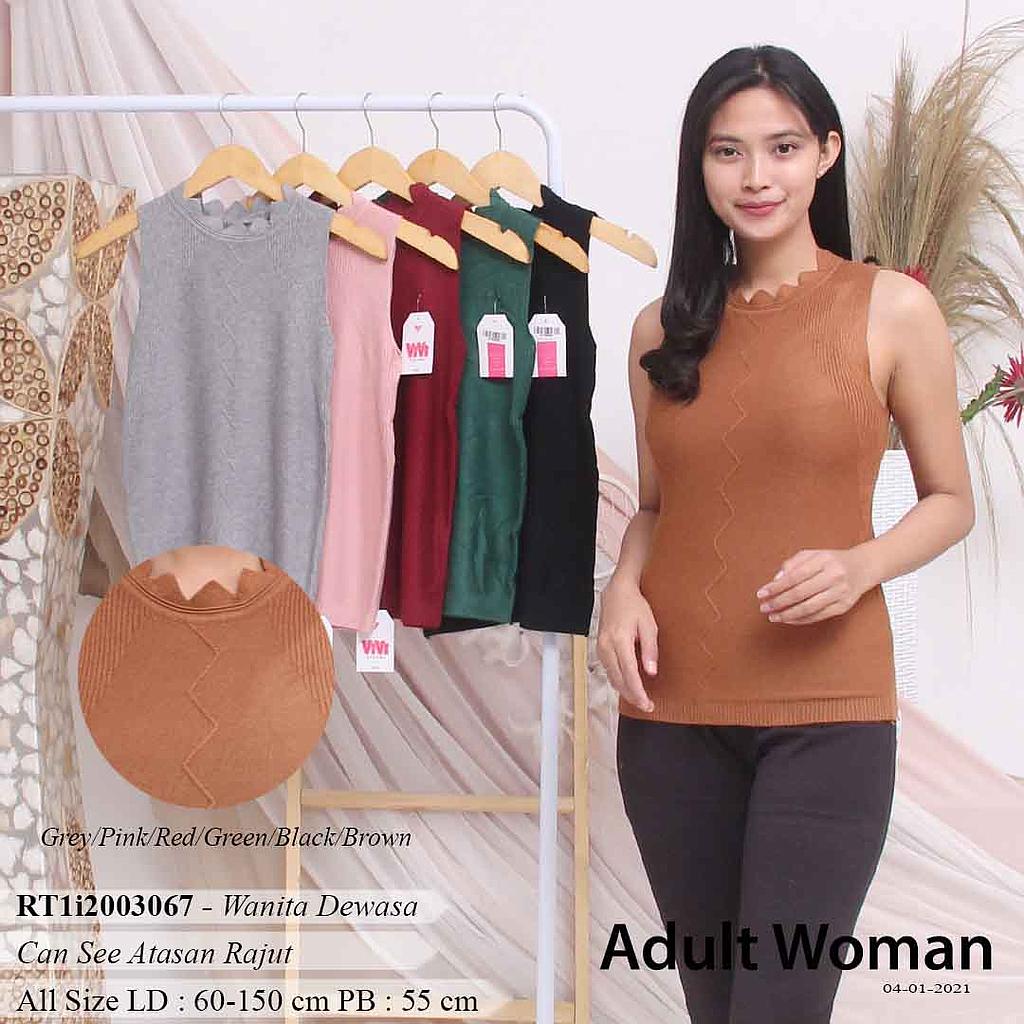 YQH-MS1026 Yunita atasan rajut tangan pendek turtle neck